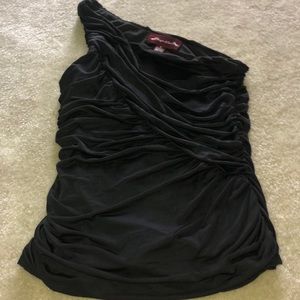 Cute ruched one shoulder top